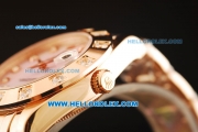 Rolex Datejust Swiss ETA 2836 Automatic Movement Full Rose Gold with Pink Dial and Diamond Markers/Bezel