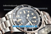 Rolex Submariner Vintage Tiffany & Co Asia 2813 Automatic Steel Case with Black Dial Orange Dots Markers and Steel Bracelet