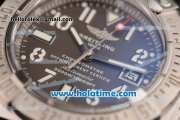Breitling Avenger Seawolf Swiss ETA 2836 Automatic Steel Case with White Arabic Numeral Markers Grey Dial and Black Rubber Strap