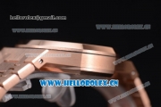 Audemars Piguet Royal Oak Seiko VK64 Quartz Rose Gold Case/Bracelet Black Dial and Stick Markers (EF)