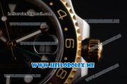 Rolex GMT-Master II Asia 2813 Automatic Steel Case with Black Dial and Army Green Nylon Strap Dot Markers