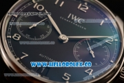 IWC Portuguese Automatic Clone IWC 52010 Automatic Steel Case with Black Dial and Black Leather Strap - (AAAF)