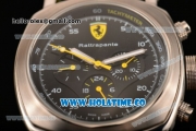 Ferrari & Panerai Automatic Steel Case with Black Dial and Leather Strap