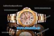 Rolex Yachtmaster Swiss ETA 2836 Automatic Movement 18K Gold Never Fade with Diamond Markers and White Dial-Two Tone