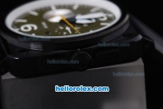 Bell & Ross BR 03-94 Automatic Movement PVD Case with Black Dial and White Marker-Black Rubber Strap