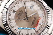 Rolex Datejust II Oyster Perpetual Automatic Movement Khaku/White Dial with White Stick Marker and SSband