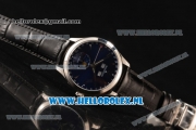 Jaeger-LECoultre Master Calendar 9015 Auto Steel Case with Blue Dial and Black Leather Strap