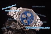 Breitling Chronomat B01 GMT Swiss Valjoux 7750 Automatic Steel Case/Strap with Diamond Bezel - Blue Dial