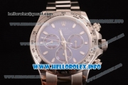 Rolex Daytona Chrono Swiss Valjoux 7750 Automatic Stainless Steel Case/Bracelet with Blue Dial and Stick Markers (BP)