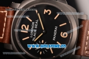 Panerai Luminor Black Seal PAM 785A Clone P.5000 Manual Winding DLC Case with Black Dial and Yellow Markers