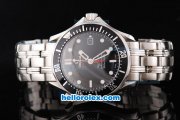 Omega Seamaster Professional Chronometer Swiss ETA 2824 Automatic Movement Black Dial with White Marker and SS Strap Omega Seamaster Professional Chronometer Swiss ETA 2824 Automatic Movement Black Dial with White Marker and SS Strap
