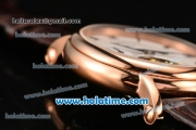 Patek Philippe Grand Complitcations Asia Automatic Rose Gold Case with Black Roman Numeral Markers and White Dial