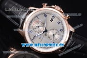 IWC Portugieser Yacht Club Asia ST25 Automatic Rose Gold Case with Silver Dial Black Leather Strap and Arabic Numeral Markers