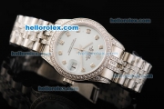 Rolex Datejust Automatic Movement Blue Dial with Diamond Markers and Diamond Bezel