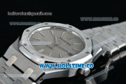 Audemars Piguet Royal Oak Swiss ETA 2824 Automatic Full Steel with Grey Dial and Stick Markers - 1:1 Origianl (ZF)