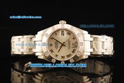 Rolex Datejust Automatic Movement Full Steel with Silver Dial and Diamond Bezel-ETA Coating Case