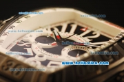 Franck Muller Conquistador Chronograph Miyota Quartz PVD Case with Black Dial and Black Rubber Strap