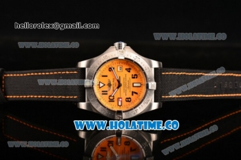 Breitling Avenger II Seawolf Asia 2813 Automatic Steel Case with Yellow Dial and Arabic Numeral Markers