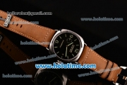 Panerai PAM388 Radiomir Black Seal 3 Days Clone P.9000 Automatic Steel Case with Brown Leahter Strap and Black Dial - 1:1 Original(Z)