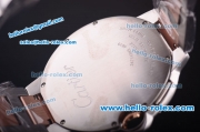 Cartier ballon bleu de Chronograph Quartz Steel Case with Silver Dial and Two Tone Bracelet - 7750 coating