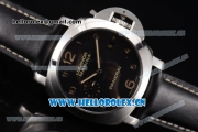 Panerai Luminor Marina 1950 3 Days Clone P.9000 Automatic Steel Case with Black Dial and Arabic Numeral Markers Black Leather Strap (ZF)
