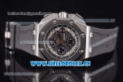 Audemars Piguet Royal Oak Offshore Chronograph Michael Schumacher Clone AP Calibre 3126 Automatic Titanium Case with Black Dial Grey Rubber Strap and Stick Markers (J12)