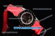 Richard Mille RM 60-01 Asia 2813 Automatic PVD Case with Skeleton Dial and Red Rubber Strap PVD Bezel (EF)