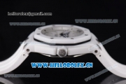 Audemars Piguet Royal Oak Offshore Diver Clone AP Calibre 3120 Automatic Ceramic Case with White Dial and White Rubber Strap (EF)