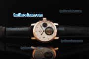 Vacheron Constantin Tourbillon Swiss Manual Winding Movement Rose Gold Case with White Dial and Moon Phase Vacheron Constantin Tourbillon Swiss Manual Winding Movement Rose Gold Case with White Dial and Moon Phase