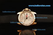 Chopard Gran Turismo XL Automatic Movement Gold Case with White Dial and Black Rubber Strap Chopard Gran Turismo XL Automatic Movement Gold Case with White Dial and Black Rubber Strap