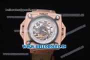 Hublot Masterpiece MP 08 Antikythera Sunmoon Asia 2813 Automatic Rose Gold Case Skeleton Dial and Army Green Leather Strap