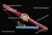 Cartier Ballon Bleu De Medium Asia 4813 Automatic Yellow Gold Case with Silver Dial and Yellow Leather Strap - Roman Numeral Markers (GF)