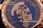 Ulysse Nardin Freak Asia ST18-CHG Automatic Rose Gold Case with Blue Leather Strap Blue Dial Numeral Markers