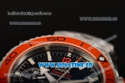 Omega Planet Ocean 600 M Co-Axial Chrono Swiss Valjoux 7750 Automatic Steel Case with Orange Bezel Stick Markers and Black Dial (BP)