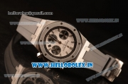 Audemars Piguet Royal Oak Chronograph White Dial With Black Sub Dial Strap Swiss Valjoux 7750 26331ST.OO.1220ST.03