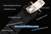 Richard Mille RM 52-01 Swiss ETA 2671 Automatic PVD/Diamond Case with Black Rubber Bracelet White Markers and Skeleton Dial - 1:1 Original