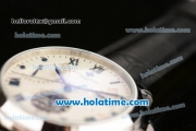 Vacheron Constantin Malte ST22 Automatic Steel Case with Blue Markers White Dial and Black Leather Bracelet
