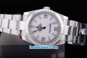 Rolex Explorer Oyster Perpetual Automatic with White Dial-White Bezel