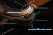 Panerai Luminor Marina PAM177 Swiss ETA 6497 Manual Winding Titanium Case with Black Dial and Dark Orange Leather Strap