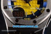 Audemars Piguet Royal Oak Offshore Diver Asia 2813 Automatic Steel Case with Yellow Dial and Stick Markers Yellow Rubber Strap (EF)