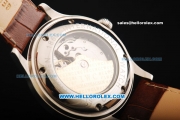 IWC Schaffhausen Mark XV Automatic Movement Steel Case with White Dial and Brown Leather Strap