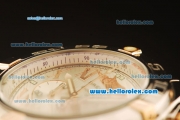 Breitling Chronomat B01 Chronograph Miyota Quartz Full Steel with White Dial and Rose Gold Roman Markers