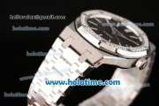 Audemars Piguet Royal Oak Swiss ETA 2824 Automatic Stainless Steel Case with Diamond Bezel Black Dial and Stick Markers