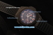 Hublot King Power Chronograph Swiss Valjoux 7750 Automatic Movement PVD Case with Black Bezel and Black Rubber Strap