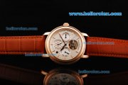 Vacheron Constantin Patrimony Tourbillon Automaitc Movement Rose Gold Case with White Dial and Rose Gold Stick Markers