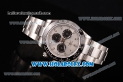 Rolex Daytona Chrono Swiss Valjoux 7750 Automatic Steel Case with PVD Bezel White Dial and White Stick Markers (JF)