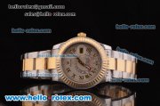 Rolex Sky-Dweller Asia 2813 Automatic Two Tone Case/Strap with Grey Dial and Roman Markers