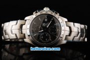 Tag Heuer Link Swiss Valjoux 7750 Automatic Movement Full Steel with Black Dial and Silver Stick Markers