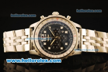 Breitling Chronospace Chronograph Quartz Full Steel and Black Dial