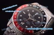 Rolex GMT Master Vintage Asia 2813 Automatic Full Steel with Black/Red Bezel and Black Dial-White Markers